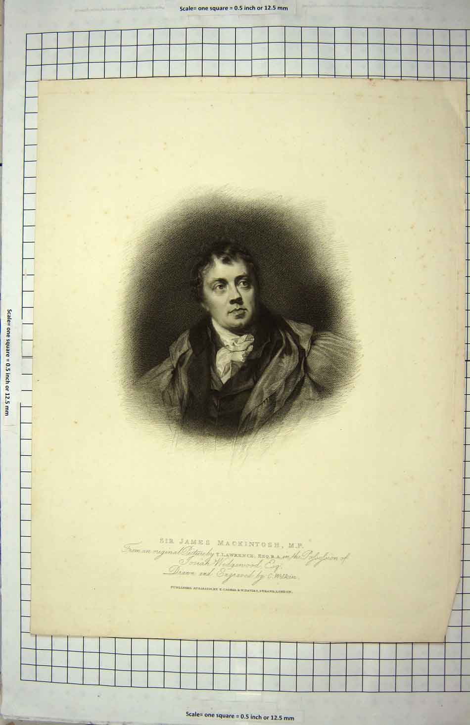 Original Old Antique Print Sir James Macintosh M.P. T Lawrence