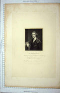 Original Old Antique Print Sir William Jones Joshua Reyns