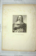 Original Old Antique Print Mattias De' Medici Armor Tuscany