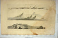 Original Old Antique Print Coastlines Asia Kamtschatka