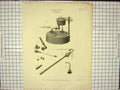 Original Old Antique Print Chemistry Blowpipe Science W Lowry