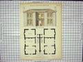 Original Old Antique Print Plans Design Pair Seven Roomed Villas