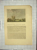 Original Old Antique Print Rochester Castle Kent England