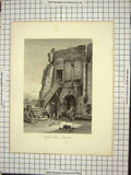 Original Old Antique Print Art Journal Vigils House C Nerner