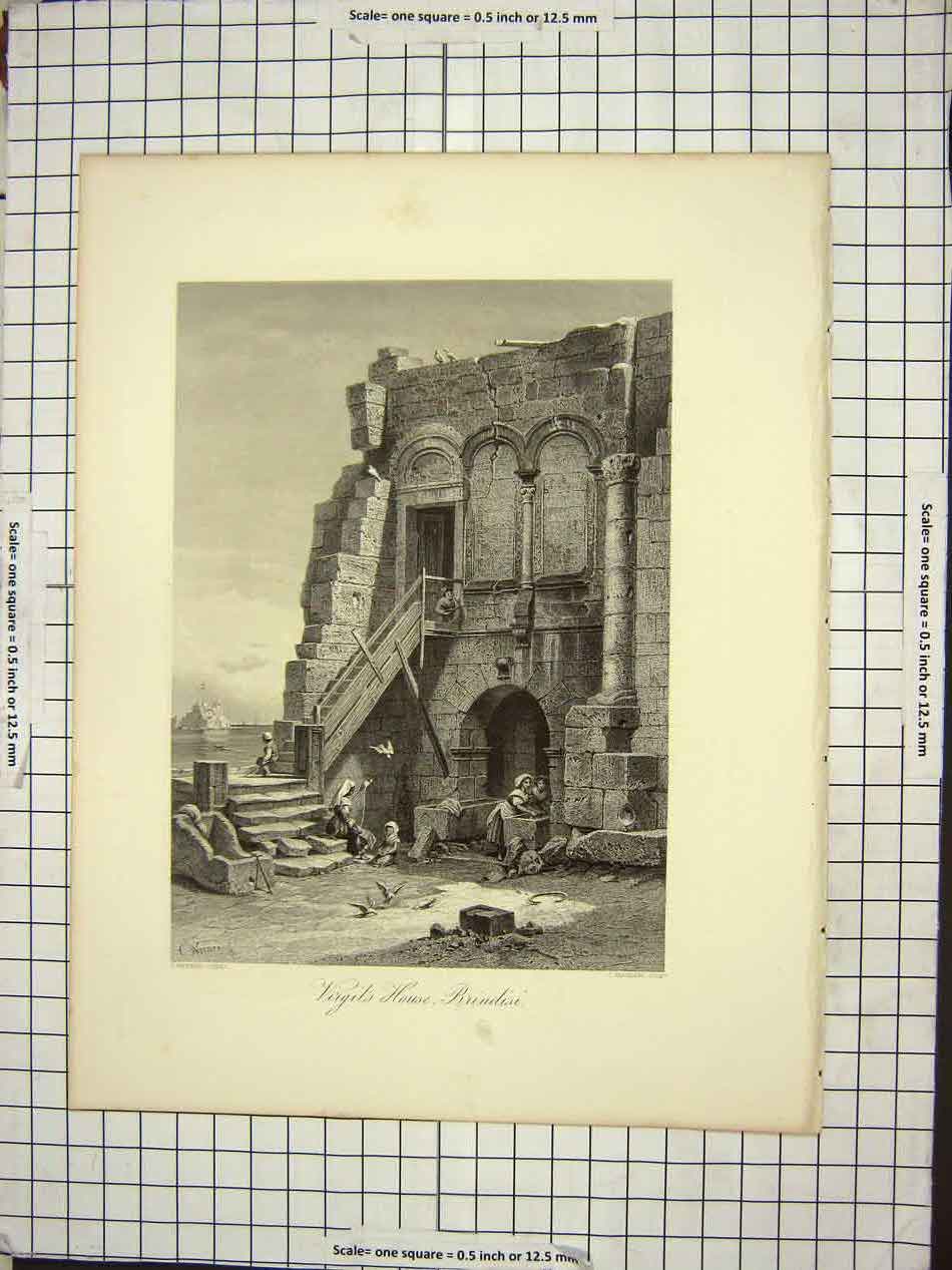 Original Old Antique Print Art Journal Vigils House C Nerner