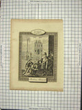 Original Old Antique Print Esther Chap.Viii V.2. Mordecai Advanced