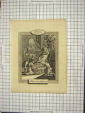 Original Old Antique Print I. Kings Chap 3. V 16 Solmon'S Wise Judgement