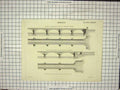 Original Old Antique Print Bridge Plate Lxxxiv Plans Design 19th