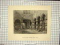 Original Old Antique Print Counrty Aid The Archbishops Palace Leige 20th