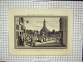 Original Old Antique Print North Holland At Whitsuntide Lutherans 20th Century
