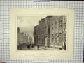 Original Old Antique Print Gand The Town Hall Hotel De Ville