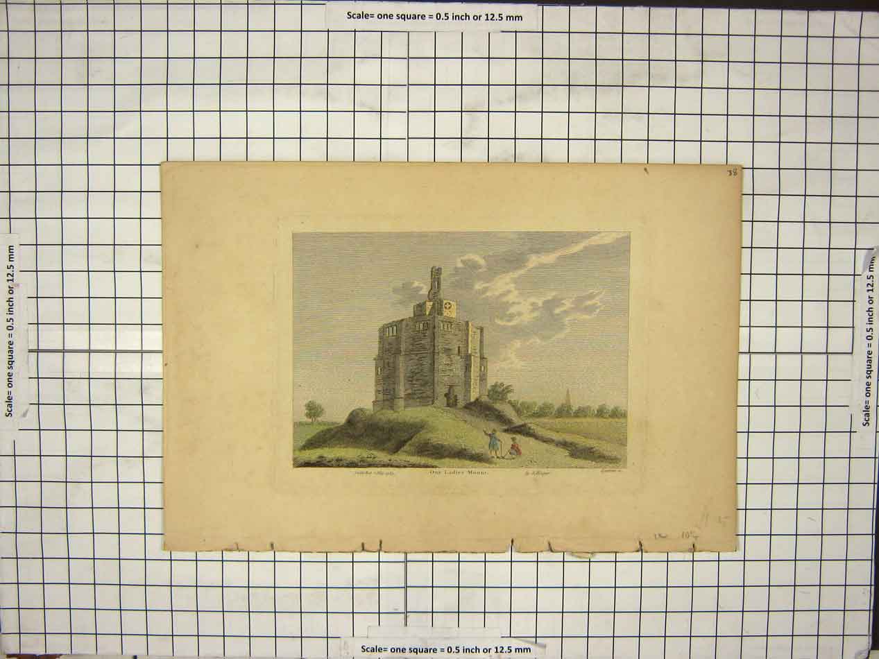 Original Old Antique Print Our Ladies Mount Women Chapell