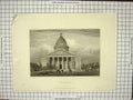 Original Old Antique Print The Panteon French Architecture Burial