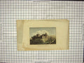 Original Old Antique Print Carlisle Castle English Bridge Stone Walls