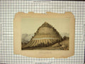 Original Old Antique Print Conical Hill 500 Feet Patterns Trees