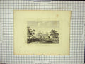 Original Old Antique Print Preceptory Near Stroud Kent Trees