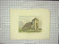 Original Old Antique Print St Rotolph'S Church Sussex Lady Man