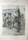 Original Old Antique Print The Sketch 1900 Dandy Volunteer 20th