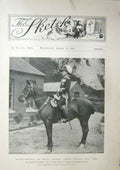 Original Old Antique Print The Sketch 1900 Major General Henry Mcleod Victorian