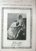 Original Old Antique Print The Sketch 1901 Reign Queen Victoria 20th