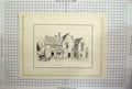 Original Old Antique Print Broadway Hous Plate 14 Stain Glass Windows