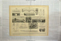 Original Old Antique Print Bridges And Viaducts Plate 41 Steel Stone