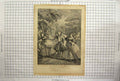 Original Old Antique Print Colin Maillard BlindfDemon