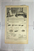Original Old Antique Print Brodeur Prevost Fecit Figures 1-16