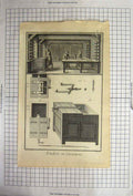Original Old Antique Print Fonderie En Caracteres Vice Box Measurement