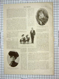 Original Old Antique Print Hammerton Prelle Dogs Alhambra Theatre Hurst Abbey