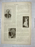 Old Antique Print Wessilitsky Charteris Ros Studholme Lady Curzon India