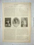 Old Antique Print Pennarini Adams Lilian Nordica Opera Pierre Martinique