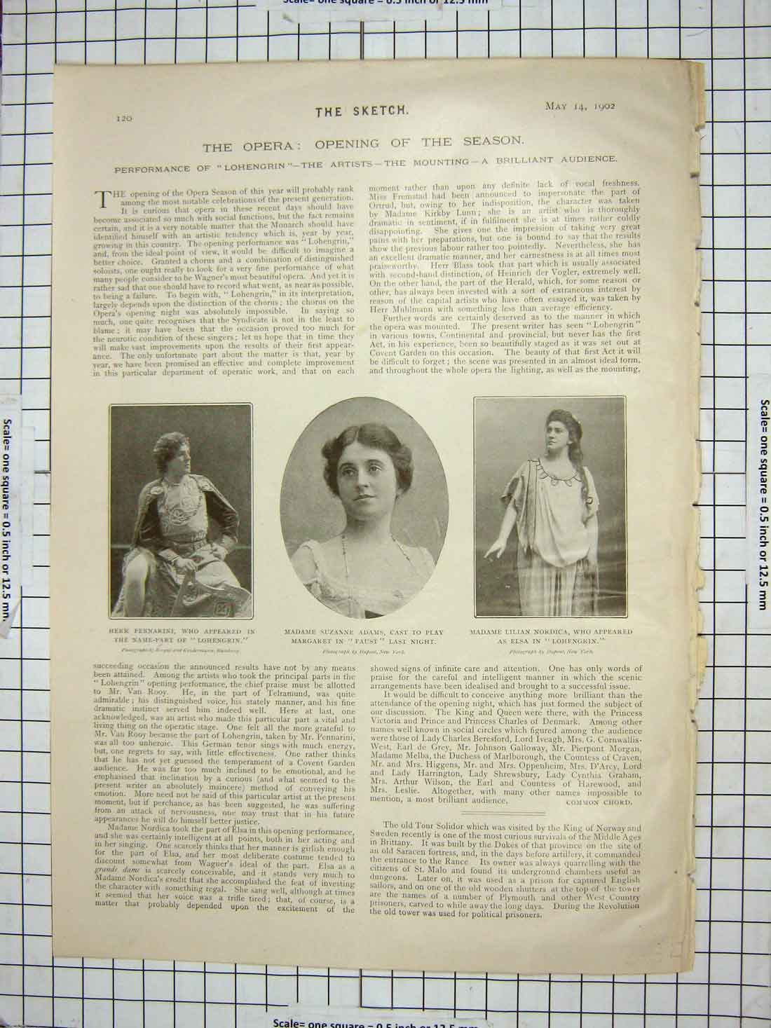 Old Antique Print Pennarini Adams Lilian Nordica Opera Pierre Martinique