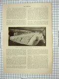 Original Old Antique Print Shamrock Main-Sail Ship King Bedroom Embassy Paris