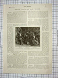 Old Antique Print Queen Victoria Charles Denmark Torby Tanderagee Castle