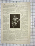Original Old Antique Print Lewis Waller King Henry Theatre Kate Rorke Elliot