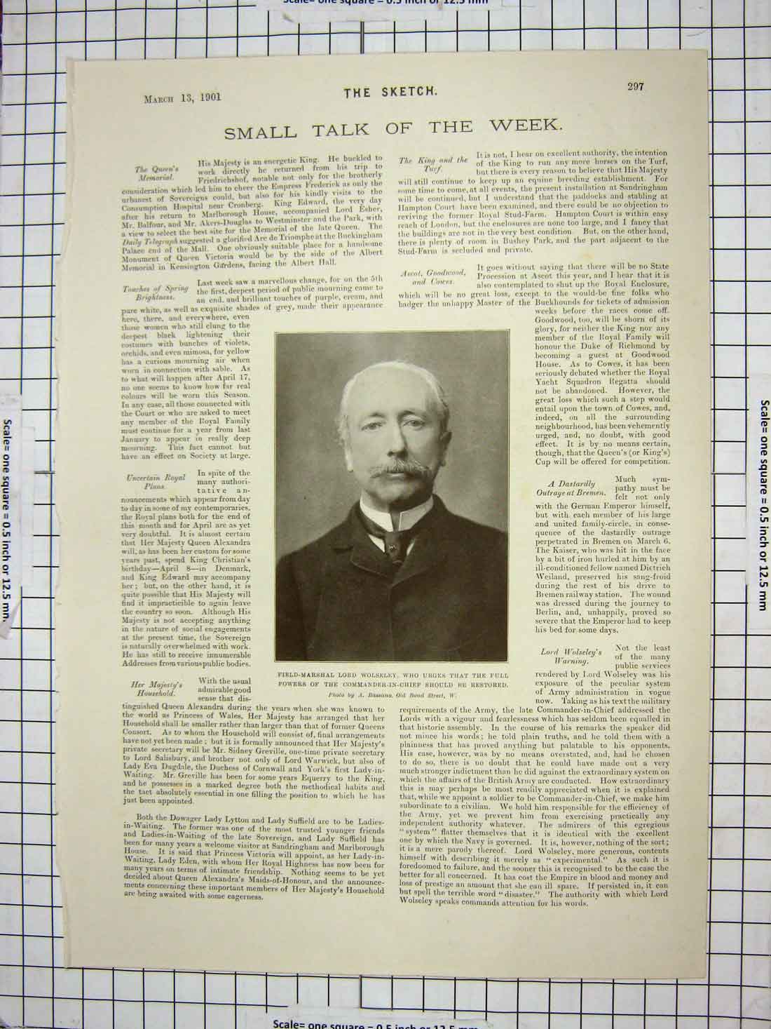 Old Antique Print Field-Marshal Wolseley Duke Aosta Flavin Montagu Ship