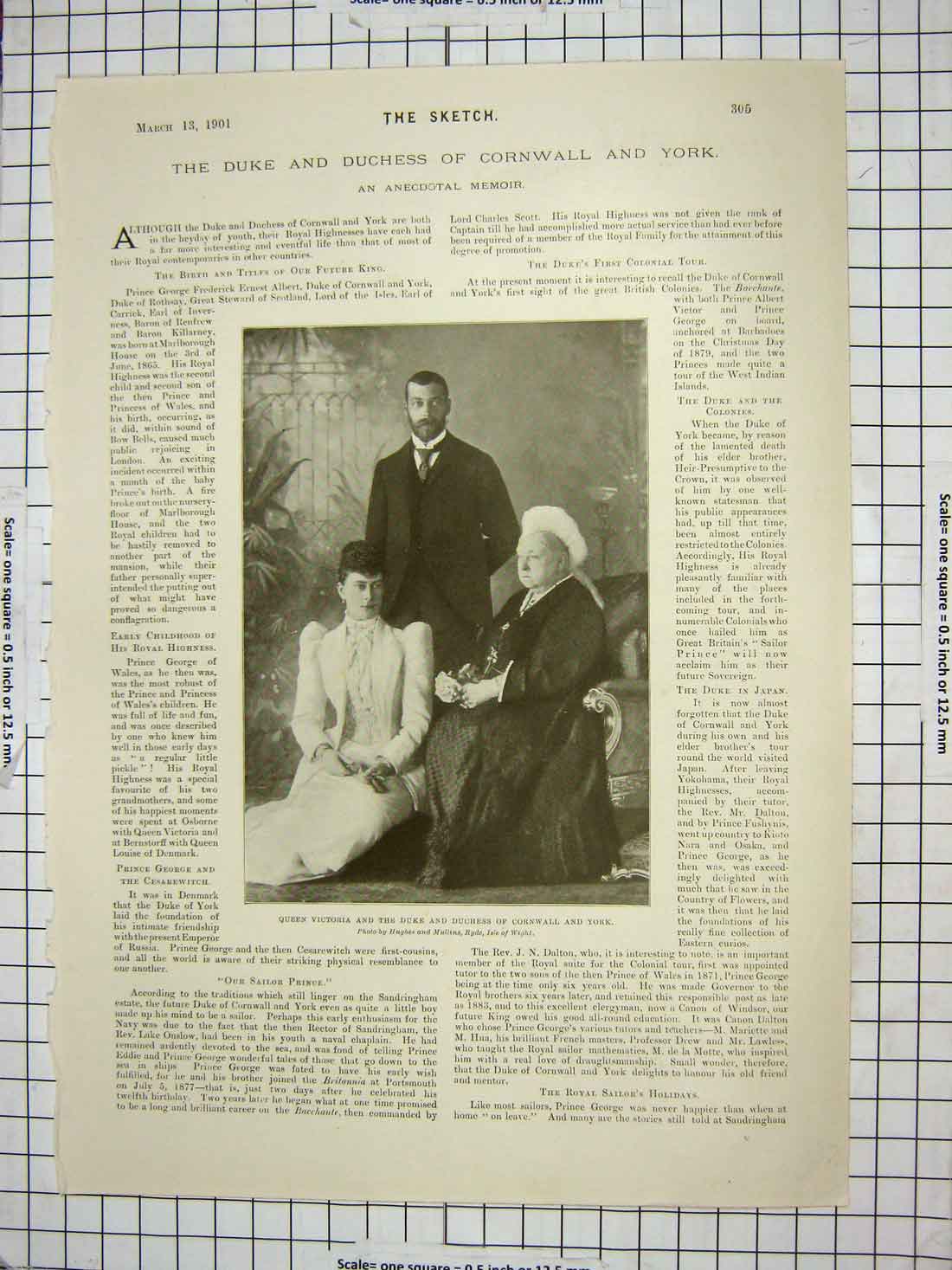 Old Antique Print Queen Victoria Duke Cornwall York Middy Bacchante Ship