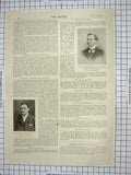 Original Old Antique Print Whitworth Mitton Tenor Helmore Franchon Thompson