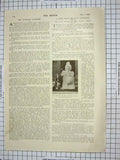 Old Antique Print Miss Lehmann Spaniel Dog Glasgow University Exhibition