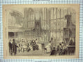 Old Antique Print 1856 Confirmation Princess Royal Chapel Windsor Castle 19th