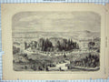 Old Antique Print 1862 Palace Elysee Napoleon Paris Rue De Reine Hortense 19th