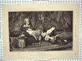 Old Antique Print Louis Leloir Fine Art Music Lady Native Man Pelissier