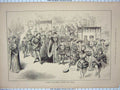 Original Old Antique Print 1886 Drury Lane Theatre Dream Fair Women Victorian