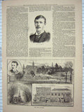 Original Old Antique Print 1886 Portrait Hamilton Ibis Harriers Muswell Garland