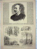 Old Antique Print 1885 Edward De Jong London Harriers Balham Course Sport 19th