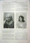Original Old Antique Print 1901 Lionel Brough Jeffries Theatre Bennett George