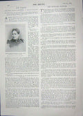 Original Old Antique Print 1901 Werner King'S College Norman Lockyer Scientist