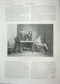 Old Antique Print 1900 Rupert Hentzau Alexander Opp Irving Theatre Davis 20th