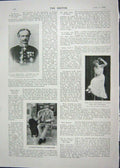 Old Antique Print 1901 Wessilitsky Charteris Ross Studholme Lady Curzon 20th